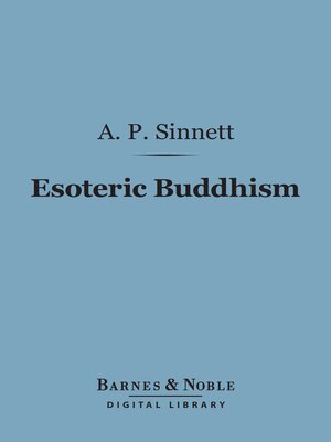 cover image of Esoteric Buddhism (Barnes & Noble Digital Library)